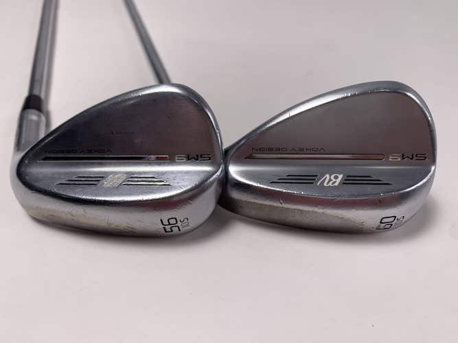 Titleist Vokey SM9 Tour Chrome Wedge Set 56* 10 | 60* 10 Wedge Steel Mens RH