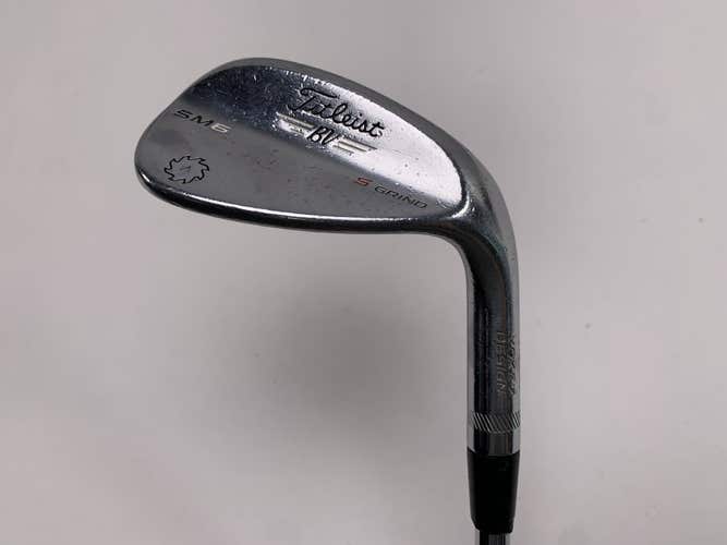Titleist Vokey SM6 Tour Chrome Sand Wedge SW 54* 10 Bounce Wedge Steel Mens RH