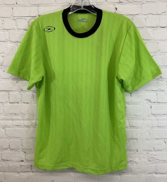 Xara 1003 Adult's 100% Polyester Soccer Jersey Lime Green Black Small