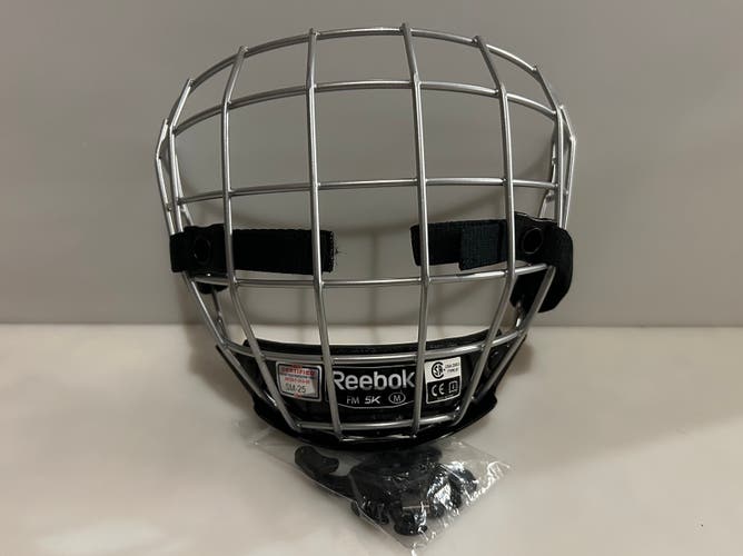 New Reebok FM 5K Silver Medium Hockey Cage