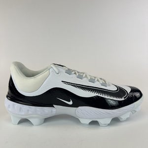 Nike Alpha Huarache Elite 4 Low MCS White Black FD6255-101 Mens Size 13