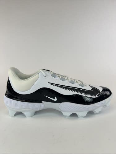 Nike Alpha Huarache Elite 4 Low MCS White Black FD6255-101 Mens Size 13