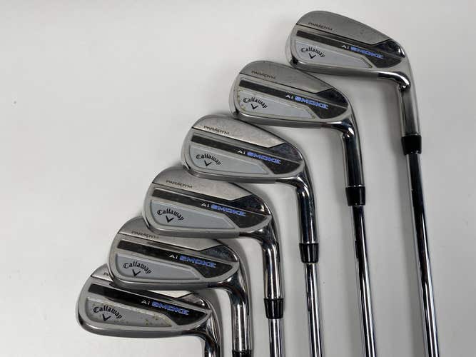 Callaway Paradym Ai Smoke Iron Set 6-PW+GW  Elevate MPH 95g Stiff Steel RH +1"