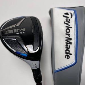 TaylorMade SIM MAX 6 Hybrid 28* Graphite Design Tour AD HY-65R 65g Regular RH HC