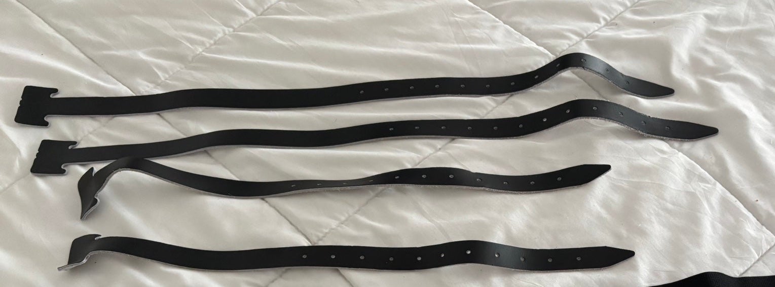 Black True goalie pad straps