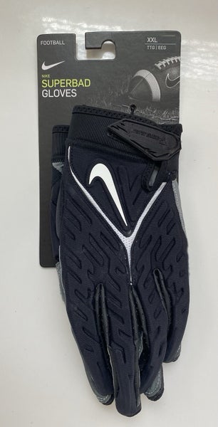 NWT nike Superbad 6.0 NFL Mens XXL Padded Football Gloves black/White Oreo
