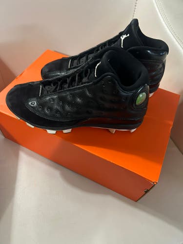 Black Kids Size M 8.0 (W 9.0) Youth Air Jordan Molded Cleats Cleats (Used)