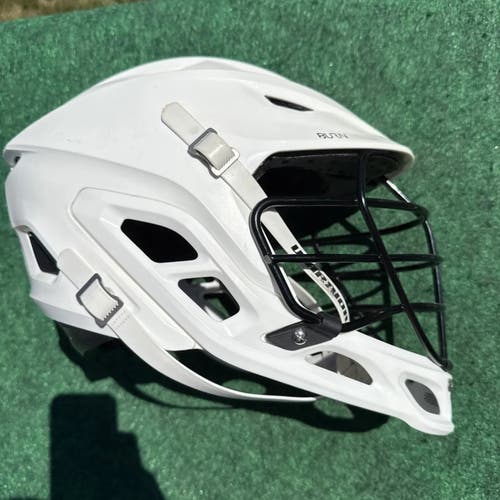 White Adult Warrior Burn Helmet (Used) | Large