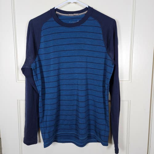 Smartwool Shirt Merino Wool Long Sleeve Striped Baselayer Men's Size: M