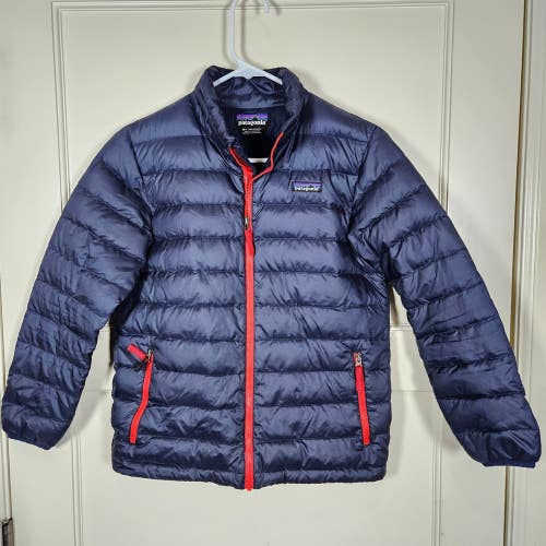 Patagonia Down Sweater Jacket Youth Size: M (10) Blue Insulated Quilted Puffer