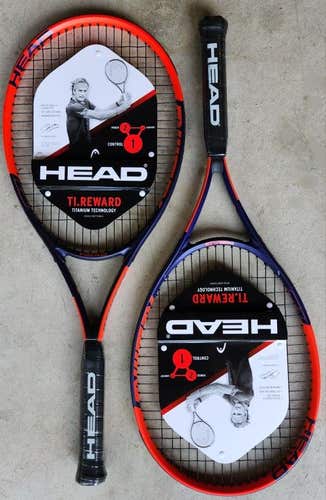 Head Ti Reward Tennis Racquet Set of 2 Size 4 3/8, 110" Oversized head Brand New