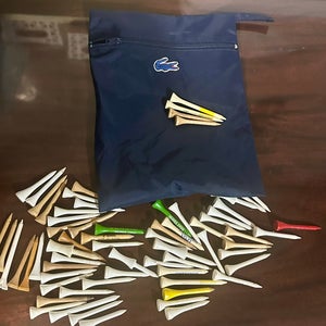 Lacoste Golf Tee Bag (comes with 67 new and used golf tees)
