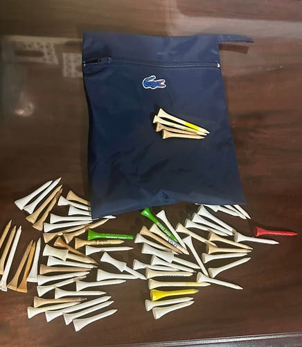Lacoste Golf Tee Bag (comes with 67 new and used golf tees)