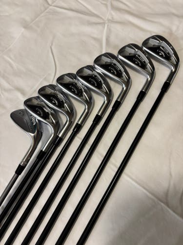 Men's 2021 Callaway Apex DCB 21 Right Handed Iron Set Regular Flex Graphite Shaft (Used)8 clubs