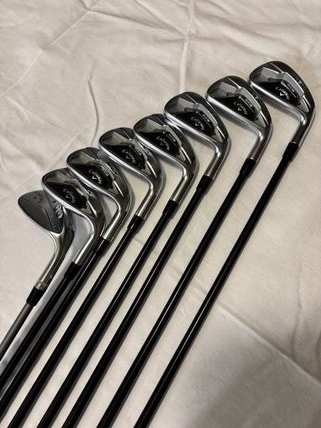 Men's 2021 Callaway Apex DCB 21 Right Handed Iron Set Regular Flex Graphite Shaft (Used)8 clubs