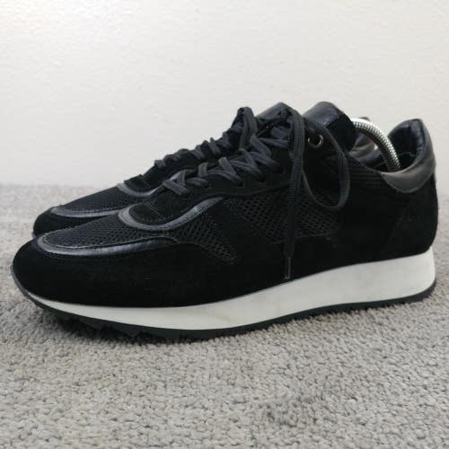 Good Man Brand Sneakers Mens Size 9.5 Shoes Black Low Top Lace Up Made In Italy