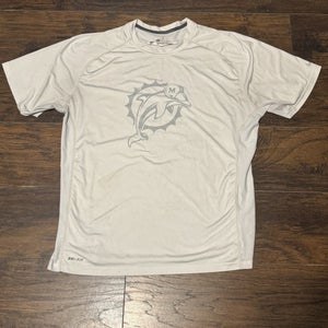 Miami Dolphins Mike Sherman Team Issued NFL On Field White Logo Dri Fit Sz XXL