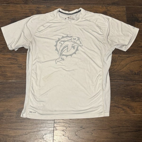 Miami Dolphins Mike Sherman Team Issued NFL On Field White Logo Dri Fit Sz XXL