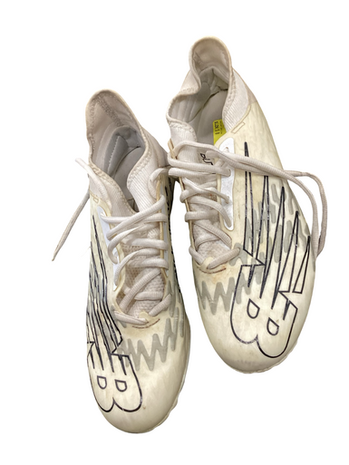 Used New Balance BURN LAX Cleats Mens White Senior 8 11613-S000167495