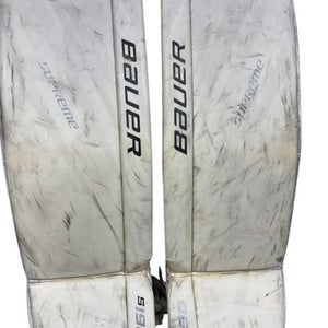 Used Bauer SUPREME Goalie Leg Pads Senior White 32" 11847-S000029319