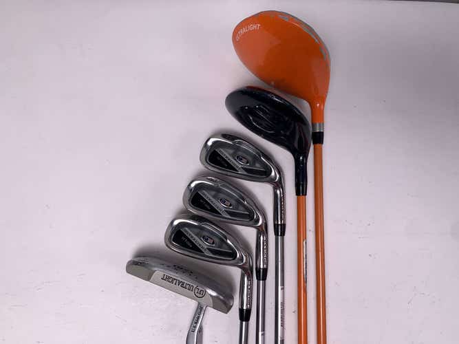 US Kids WT-20 51" Orange Club Set Driver 3W 6 & 8  PW Putter 51" Junior RH