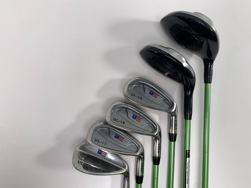 Us Kids Ul-18 Club Set 3W 4H 8 -PW+SW KidPower 57-39 Regular Graphite Mens RH