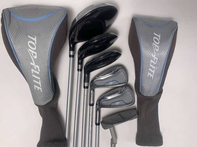 Top Flite Womens Club Set Driver 3W 5H 7 9 Putter Womens Ladies Graphite LH HC