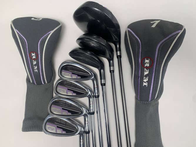 Ram Force Club Set Driver 3W 4H 7-PW R-45 Ladies Graphite & Steel Women's RH HC