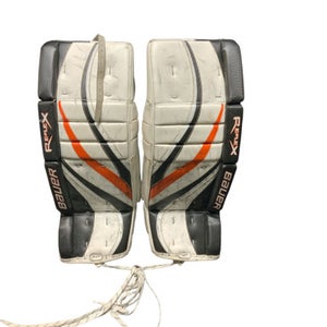 Used Bauer REFLEX RX8 30+1 Goalie Leg Pads Inter Black/Orange/White 30" 11823-S000034020
