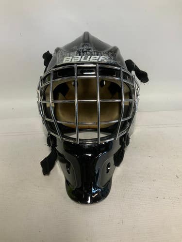 Used Bauer NME3 JR EXPIRED Junior Goalie Helmet/Mask Black One Size 11823-S000034014