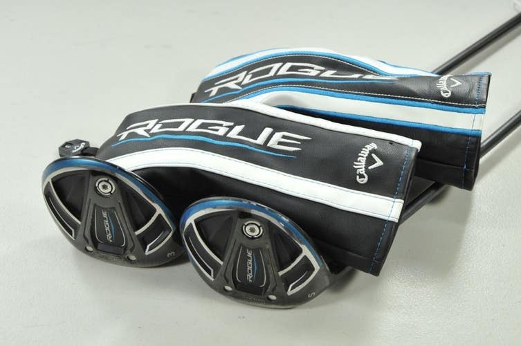 LEFT HANDED Callaway Rogue 3 and 5 Fairway Wood Set Regular Flex Graphite 202080