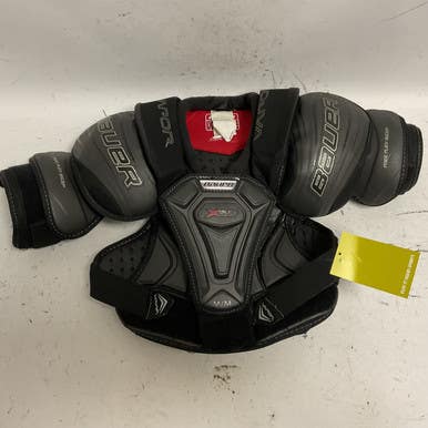 Used Bauer VAPOR X900 LITE Junior Shoulder Pads Black And Red MD 11855-S000190597