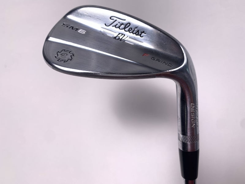 Titleist Vokey SM6 Tour Chrome Gap Wedge GW 50* 12 F-Grind Wedge Steel Mens RH