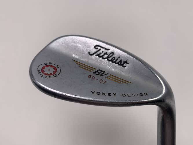 Titleist Vokey Spin Milled Chrome 2009 Lob Wedge LW 60* 7 Bounce Wedge Mens RH
