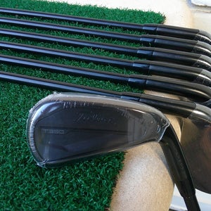 Titleist T350 Black Forged (5i-GW) Iron Set w/ True Temper AMT RED R300 Shafts