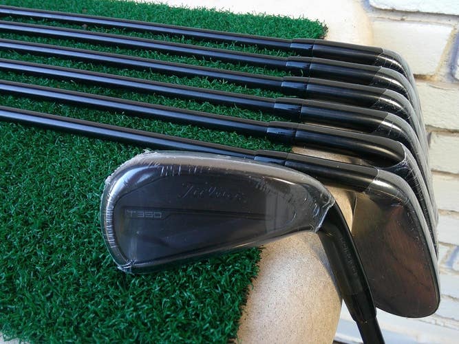 Titleist T350 Black Forged (5i-GW) Iron Set w/ True Temper AMT RED R300 Shafts