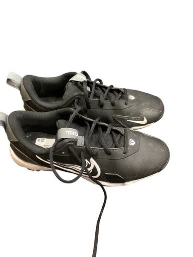 Used Nike TROUT BASEBALL CLEATS BB/SB Cleats Black Junior 06 11884-S000052229