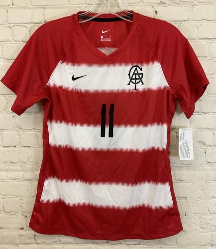 Nike 894504-657 Women's "11" 100% Polyester Soccer Jersey Red White Medium