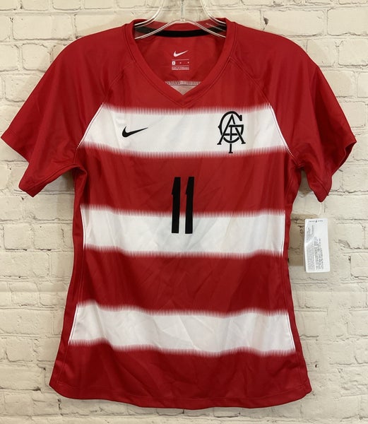 Nike 894504-657 Women's "11" 100% Polyester Soccer Jersey Red White Medium