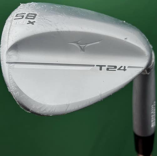 Mizuno T24 White Satin Lob LW Wedge 58-04* X-Grind Steel Dynamic Gold S400 NEW!