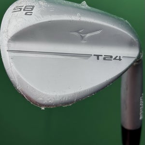 Mizuno T24 White Satin Lob LW Wedge 58-08* C-Grind Steel Dynamic Gold S400 NEW!
