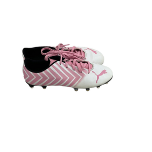 Used Puma TACTO II Soccer Cleats Pink And White Junior 04 11692-S000140708