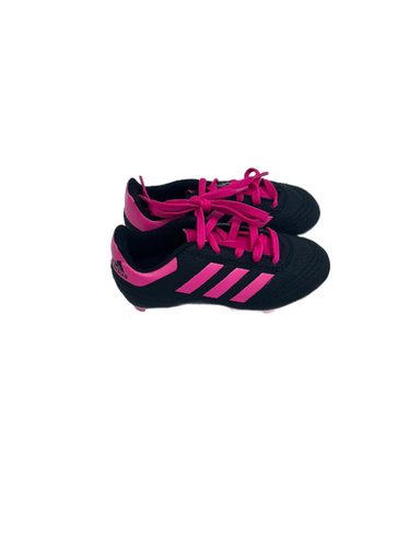 Used Adidas GOLETTO Soccer Cleats Black And Pink Youth 10.0 11692-S000140945