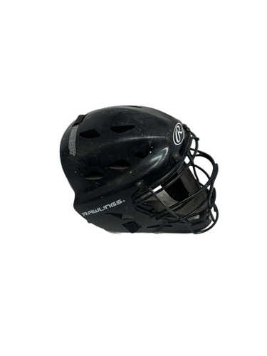 Used Rawlings PLAYERS SERIES 9-12 Catchers Helmet w/Mask Black One Size 11692-S000140959