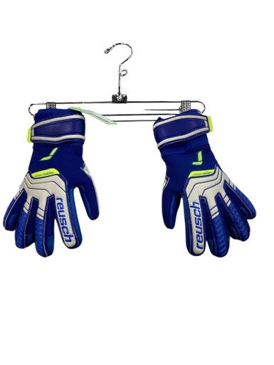 Used REUSCH Soccer Goalie Gloves Navy Blue 6 11884-S000046650