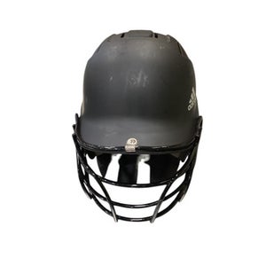 Used Adidas BLACK W/MASK Batting Helmet w/Mask Black MD 11884-S000047122