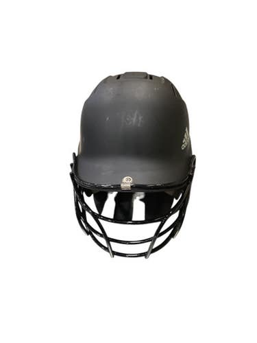 Used Adidas BLACK W/MASK Batting Helmet w/Mask Black MD 11884-S000047122