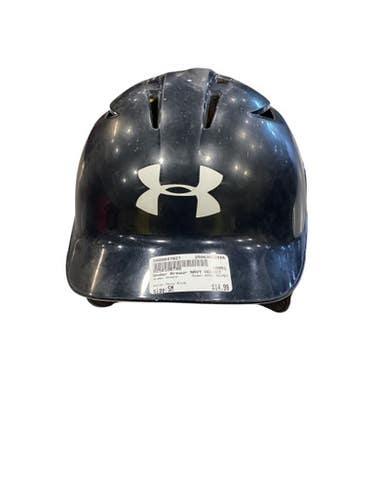 Used Under Armour NAVY HELMET Batting Helmet No Mask Navy Blue SM 11884-S000047927