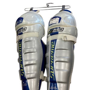 Used Nike SUPREME Junior Shin Guards Grey And Navy Blue 15" 11884-S000049402