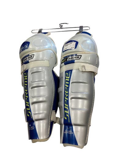 Used Nike SUPREME Junior Shin Guards Grey And Navy Blue 15" 11884-S000049402